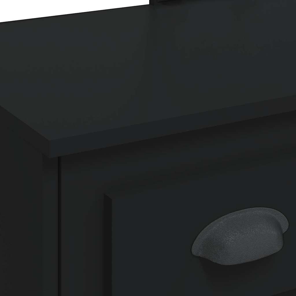 Coiffeuse avec lumières LED noir 90x42x132,5cm - XIOS