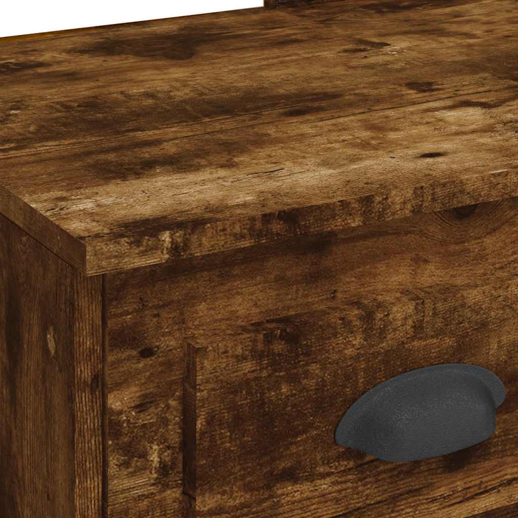 Coiffeuse avec lumières LED chêne fumé 90x42x132,5 cm - XIOS