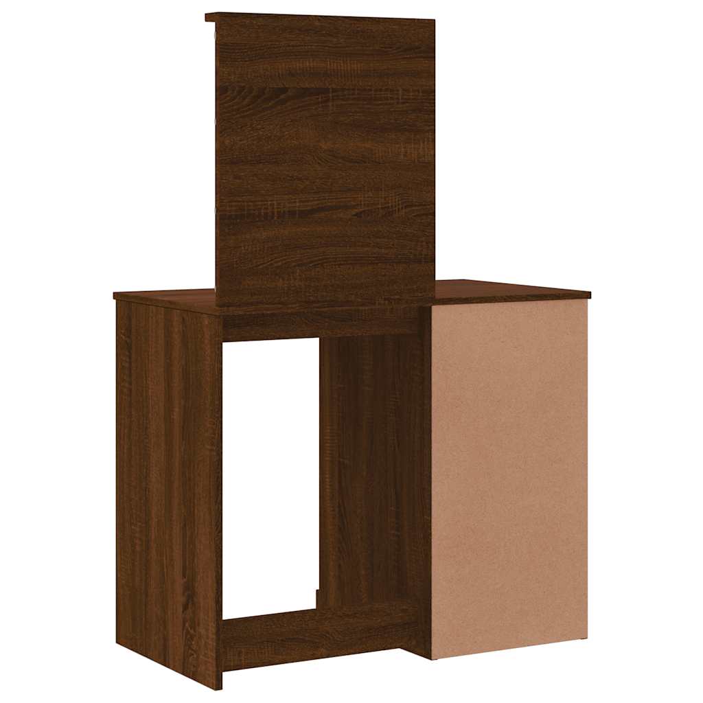 Coiffeuse avec lumières LED chêne marron 90x42x132,5 cm - XIOS