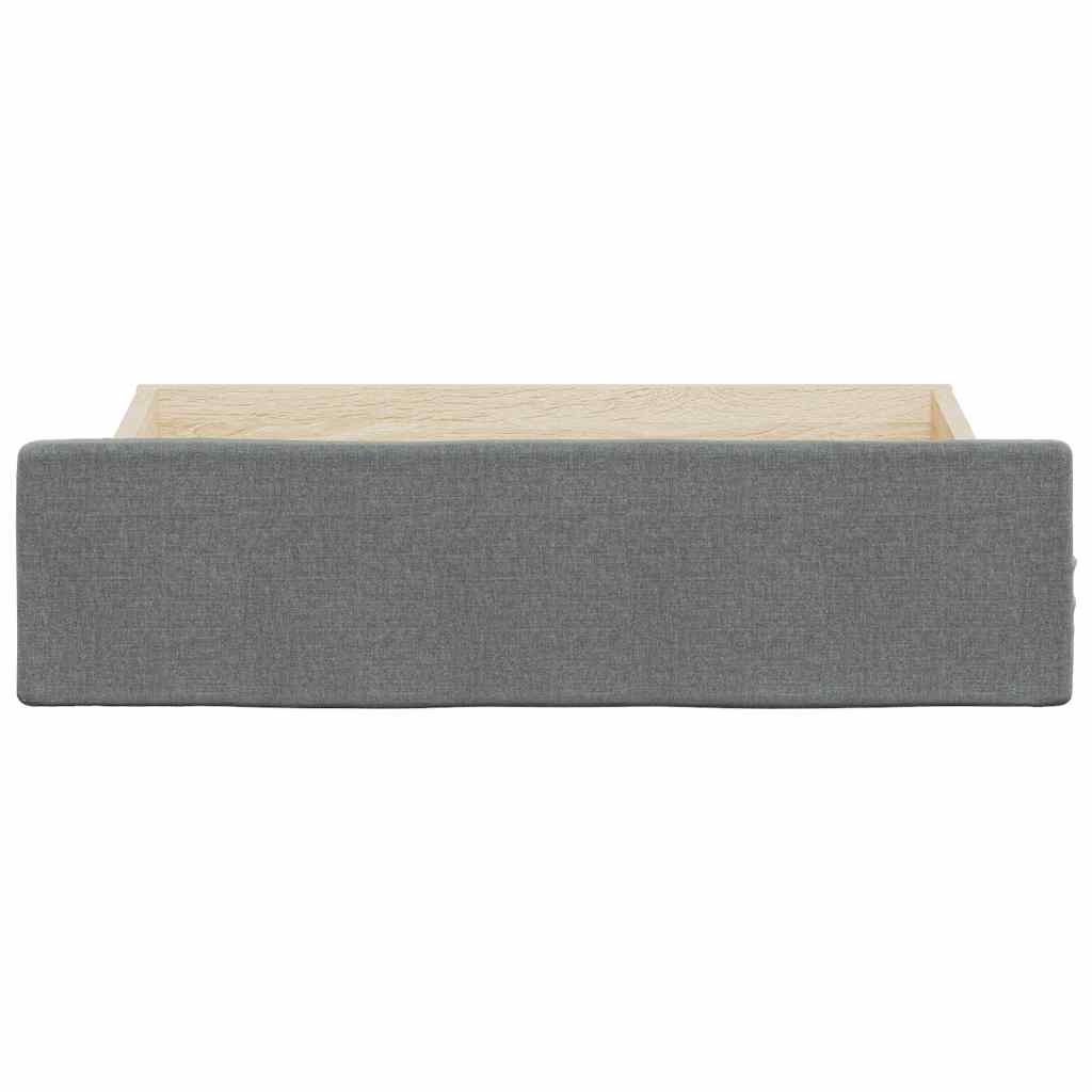 Tiroirs de lit 2 pcs gris foncé bois d'ingénierie et tissu - XIOS