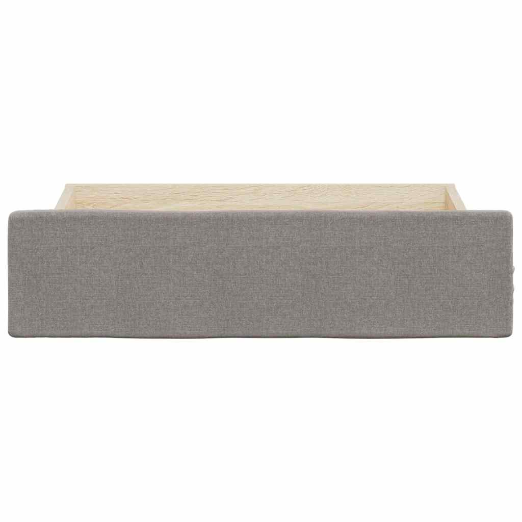 Tiroirs de lit 2 pcs taupe bois d'ingénierie et tissu - XIOS