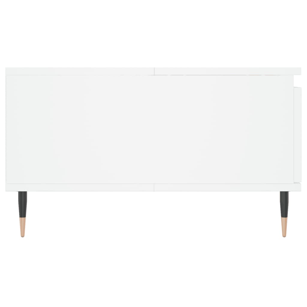 Table basse blanc 90x60x35 cm bois d'ingénierie - XIOS
