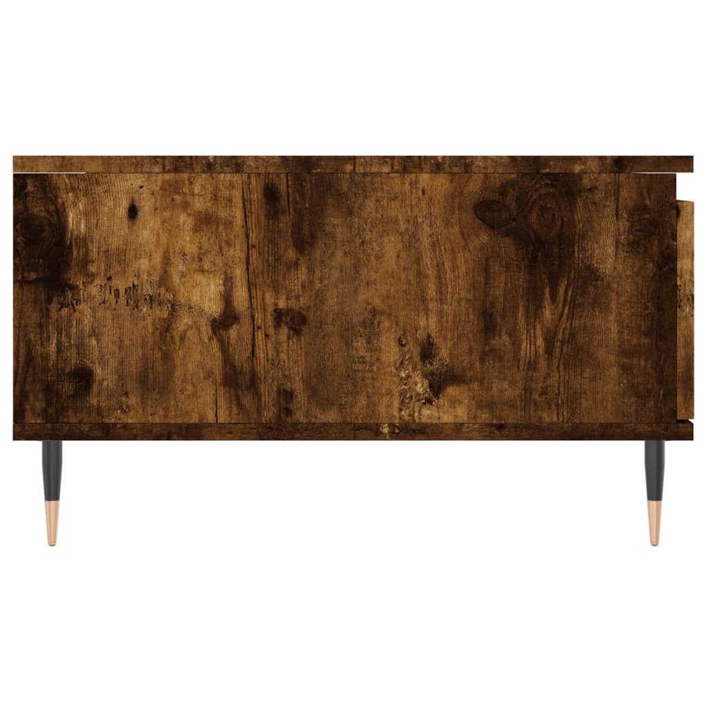 Table basse chêne fumé 90x60x35 cm bois d'ingénierie - XIOS