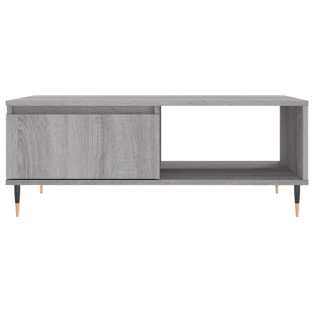 Table basse sonoma gris 90x60x35 cm bois d'ingénierie - XIOS