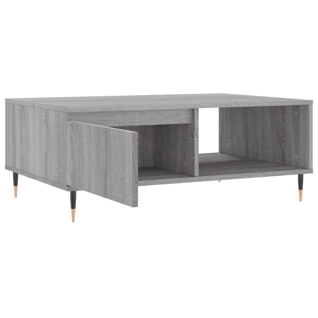 Table basse sonoma gris 90x60x35 cm bois d'ingénierie - XIOS