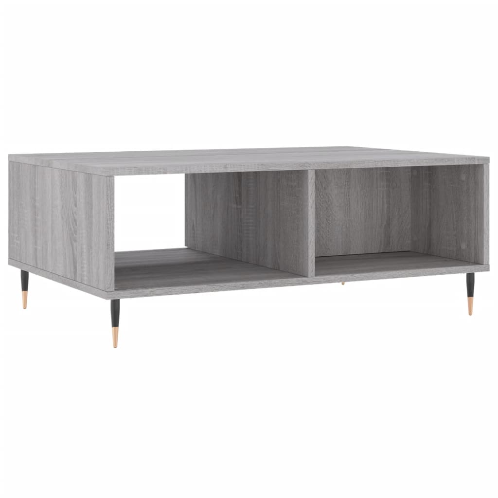 Table basse sonoma gris 90x60x35 cm bois d'ingénierie - XIOS