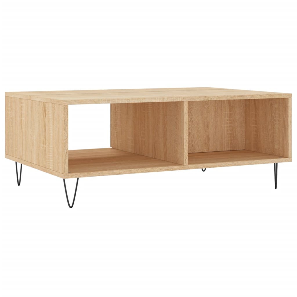 Table basse chêne sonoma 90x60x35 cm bois d'ingénierie - XIOS