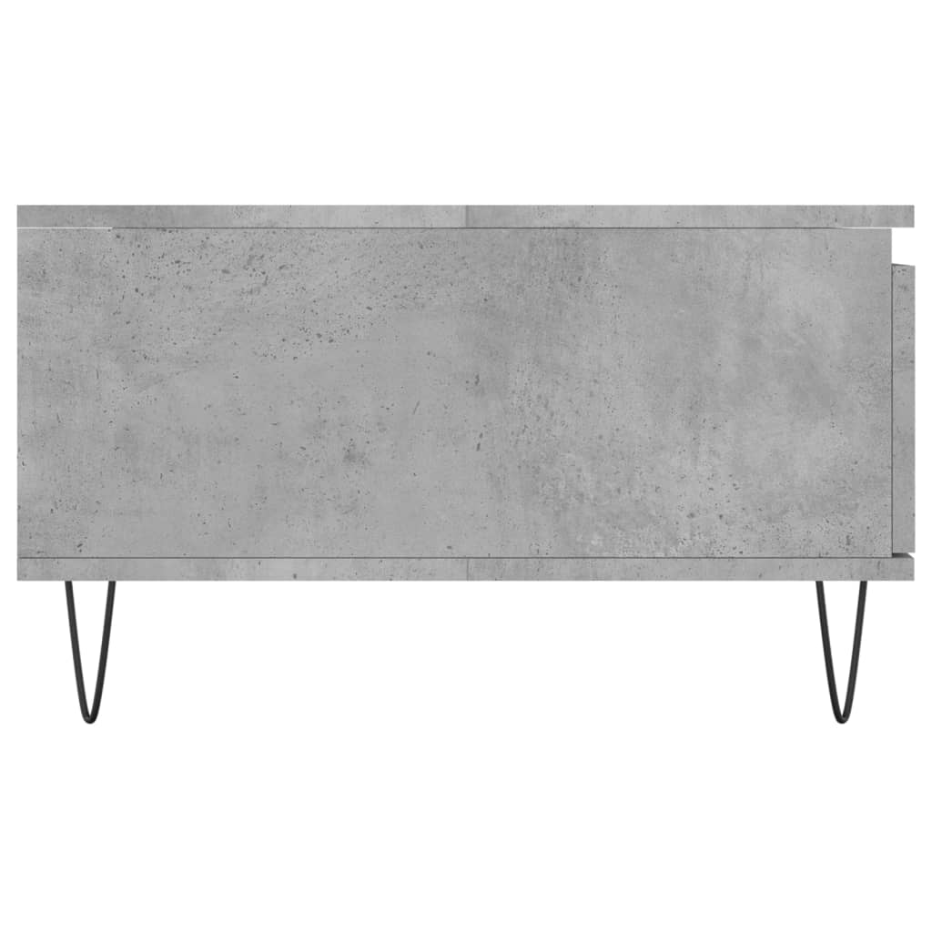 Table basse gris béton 90x60x35 cm bois d'ingénierie - XIOS