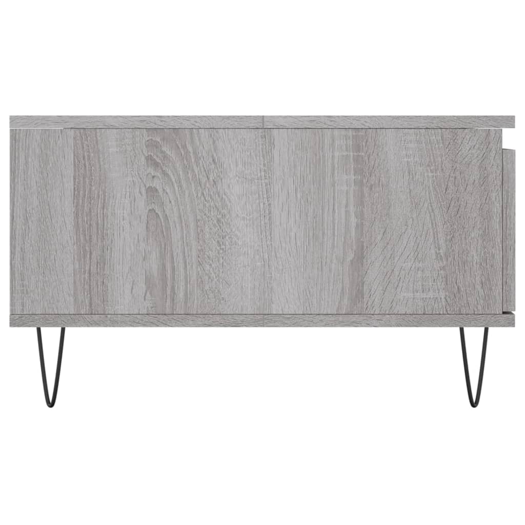 Table basse sonoma gris 90x60x35 cm bois d'ingénierie - XIOS