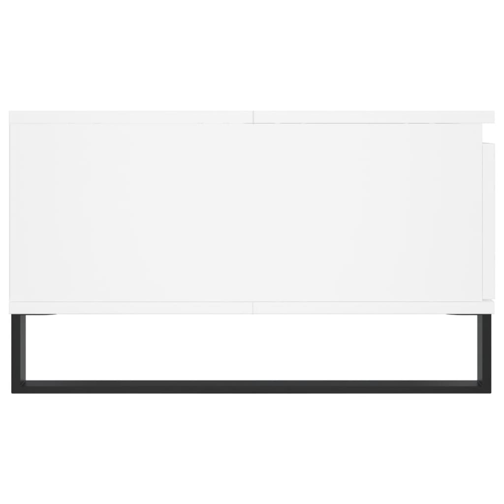 Table basse blanc 90x60x35 cm bois d'ingénierie - XIOS