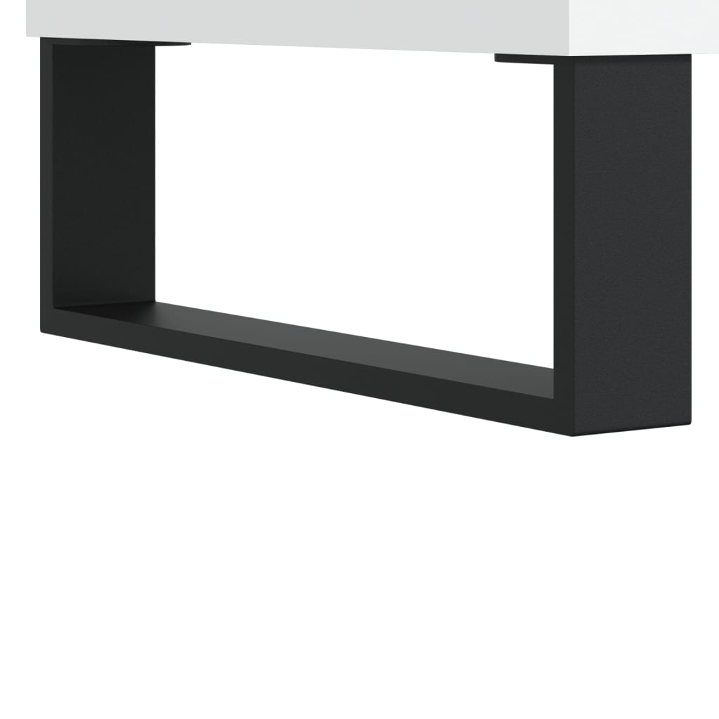Table basse blanc 90x60x35 cm bois d'ingénierie - XIOS