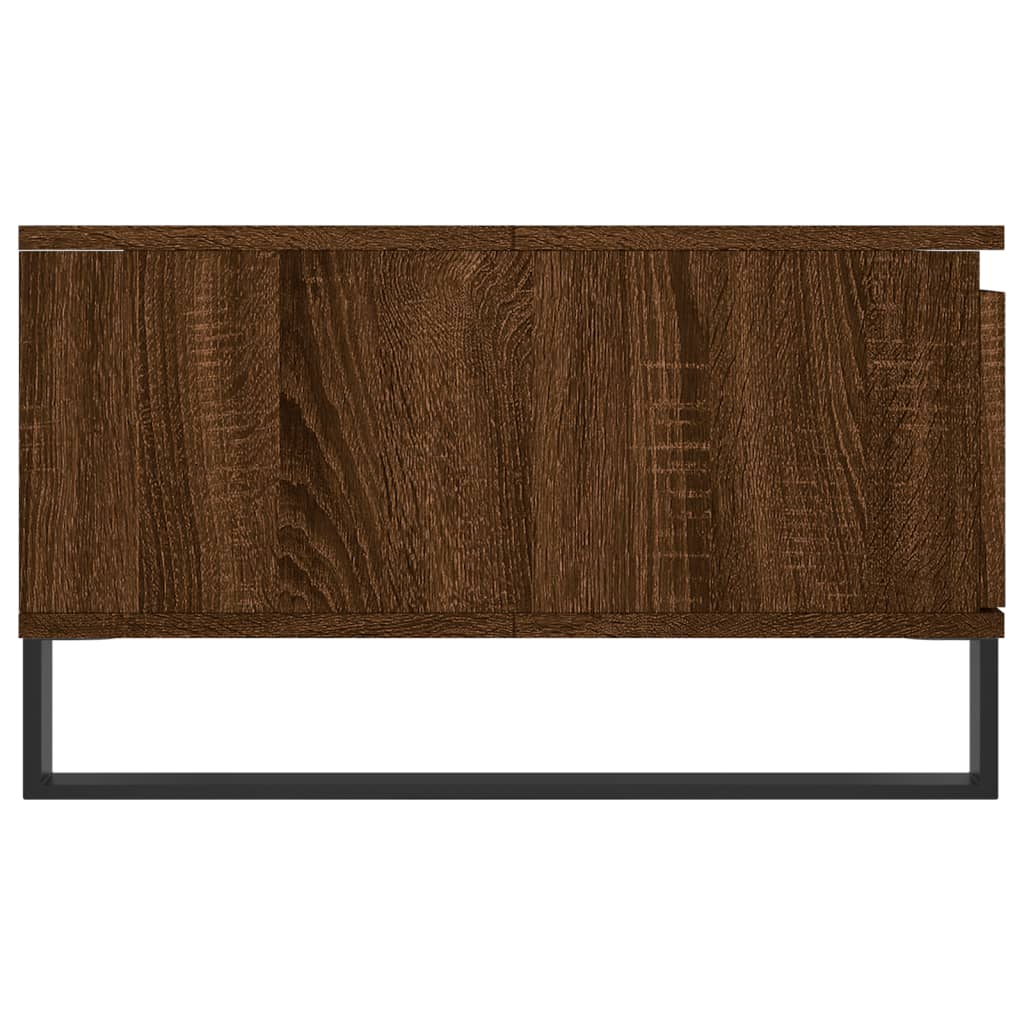 Table basse chêne marron 90x60x35 cm bois d'ingénierie - XIOS