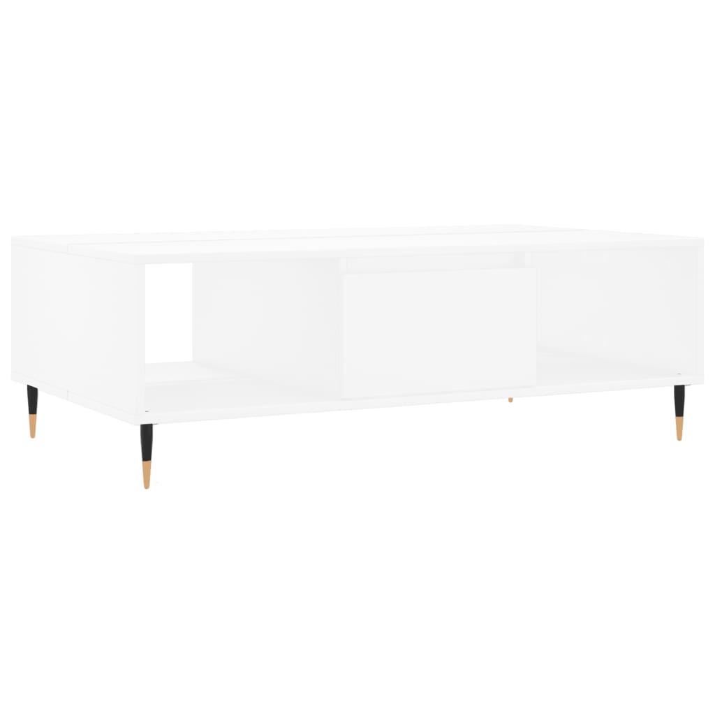 Table basse blanc 104x60x35 cm bois d'ingénierie - XIOS