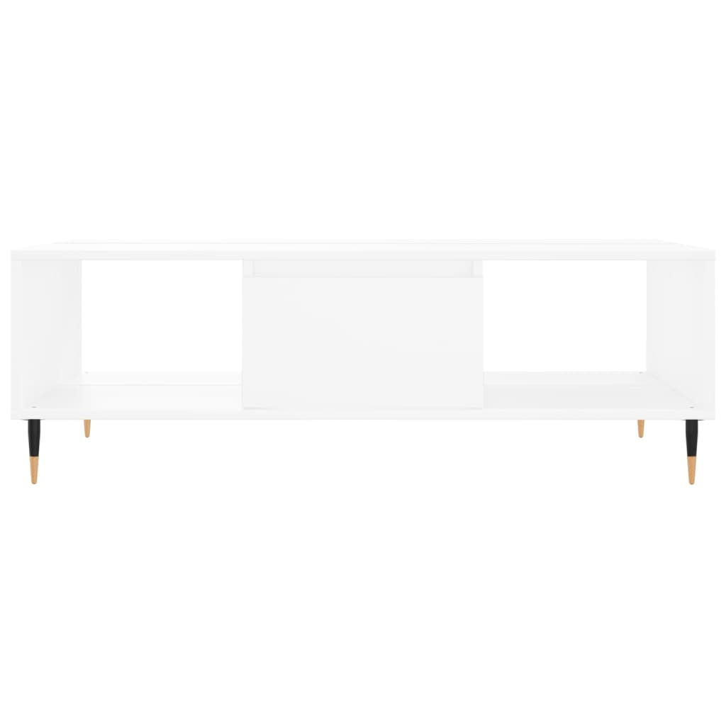 Table basse blanc 104x60x35 cm bois d'ingénierie - XIOS