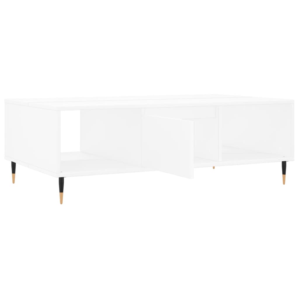 Table basse blanc 104x60x35 cm bois d'ingénierie - XIOS