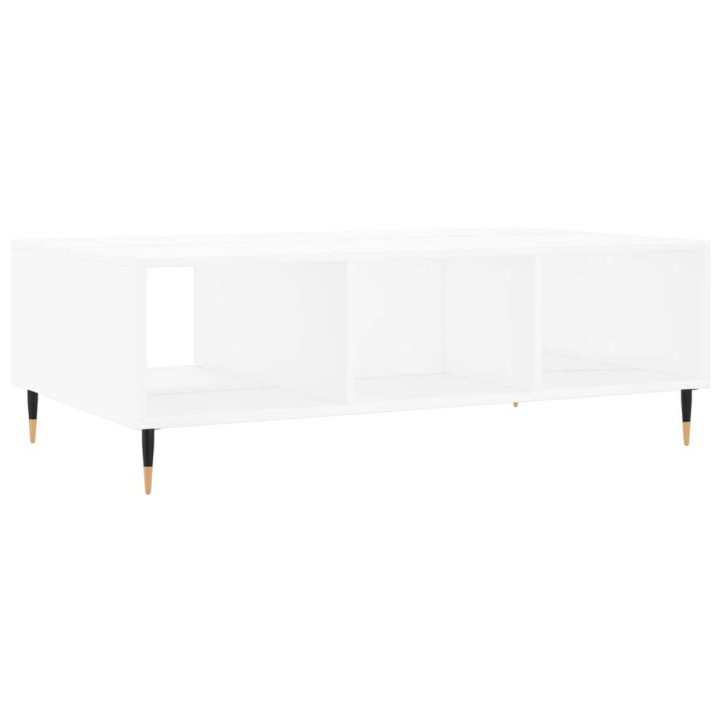 Table basse blanc 104x60x35 cm bois d'ingénierie - XIOS