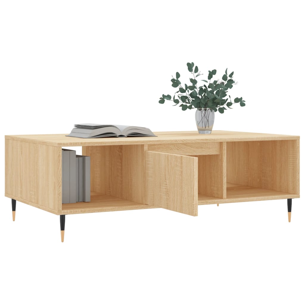 Table basse chêne sonoma 104x60x35 cm bois d'ingénierie - XIOS