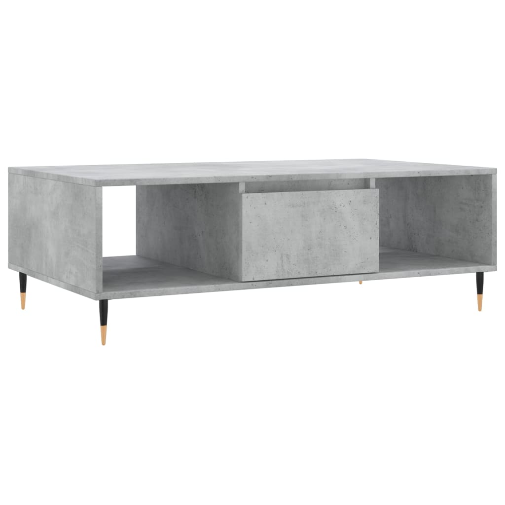Table basse gris béton 104x60x35 cm bois d'ingénierie - XIOS