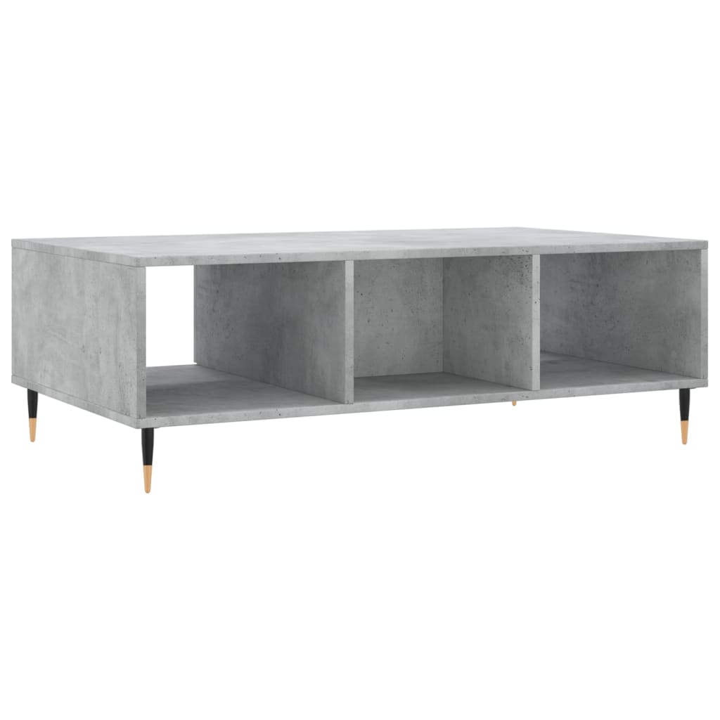 Table basse gris béton 104x60x35 cm bois d'ingénierie - XIOS
