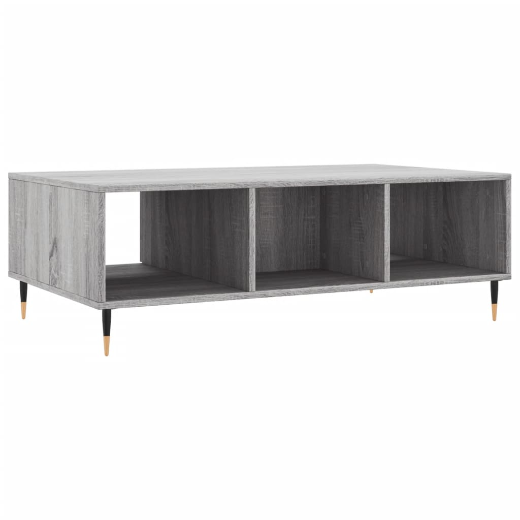 Table basse sonoma gris 104x60x35 cm bois d'ingénierie - XIOS