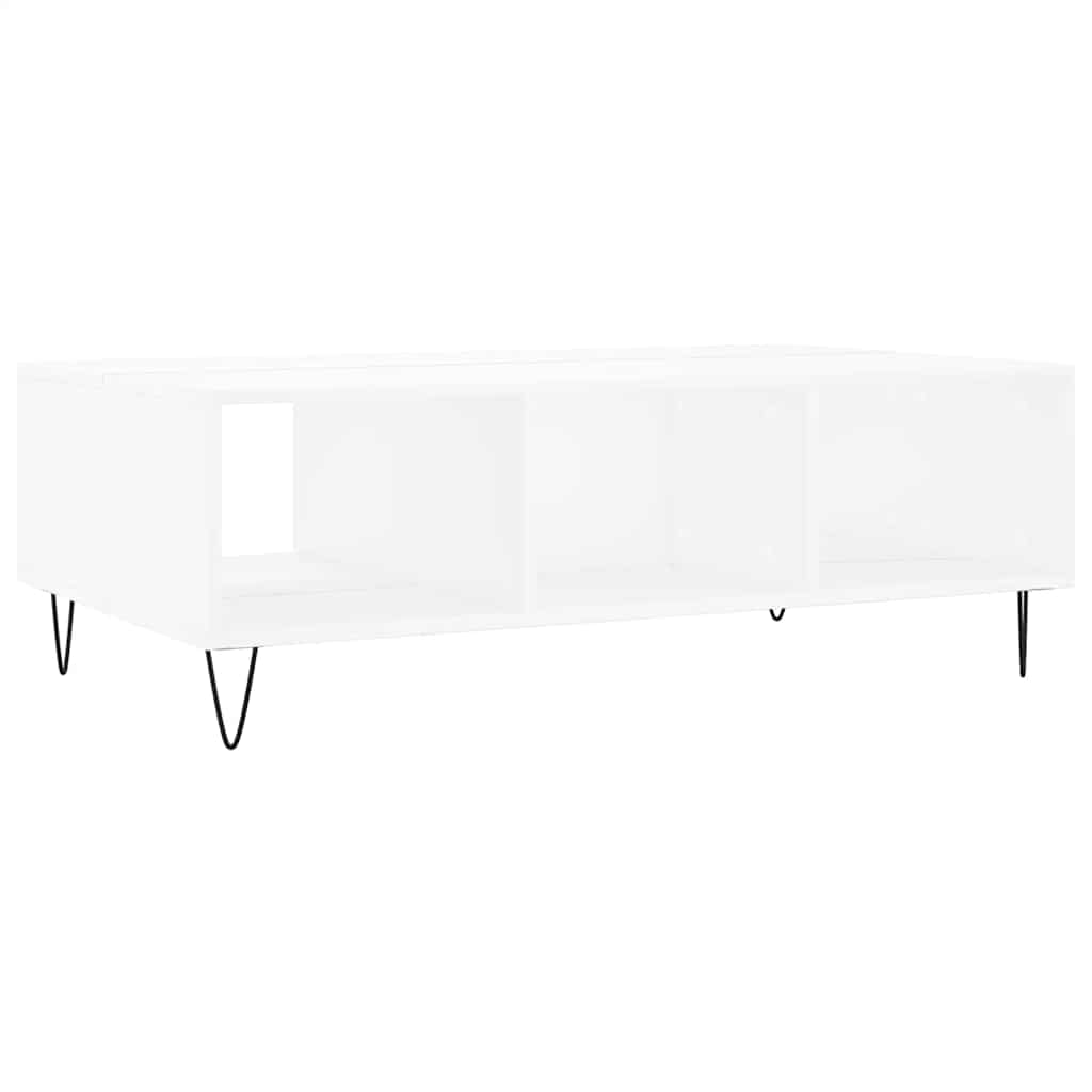 Table basse blanc 104x60x35 cm bois d'ingénierie - XIOS