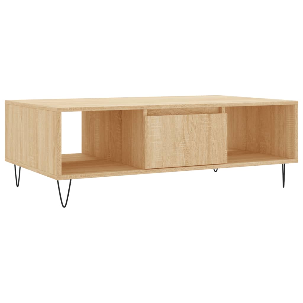 Table basse chêne sonoma 104x60x35 cm bois d'ingénierie - XIOS