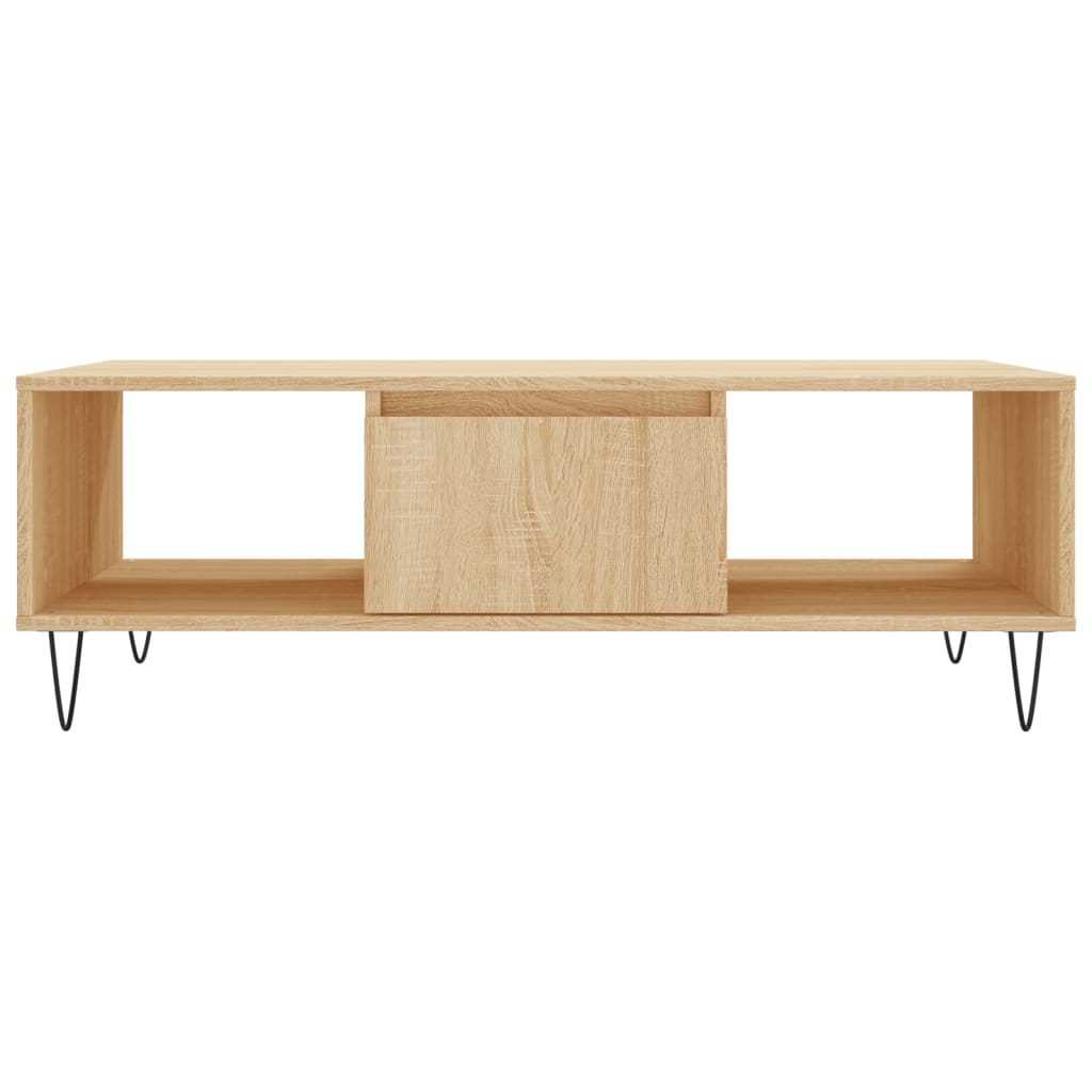 Table basse chêne sonoma 104x60x35 cm bois d'ingénierie - XIOS