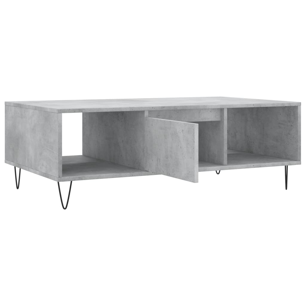 Table basse gris béton 104x60x35 cm bois d'ingénierie - XIOS