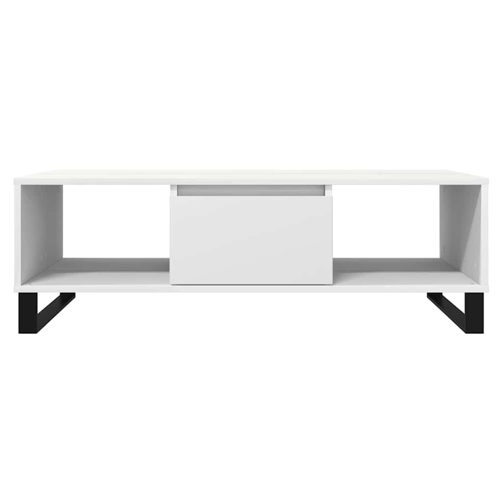 Table basse blanc 104x60x35 cm bois d'ingénierie - XIOS