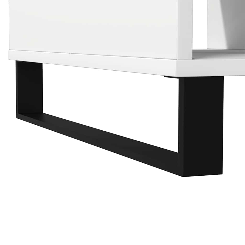 Table basse blanc 104x60x35 cm bois d'ingénierie - XIOS