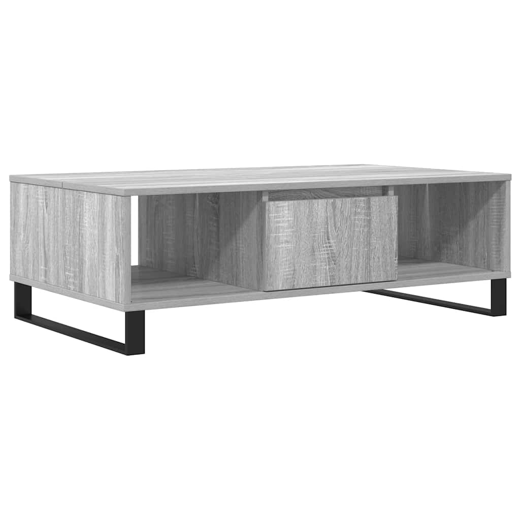 Table basse sonoma gris 104x60x35 cm bois d'ingénierie - XIOS