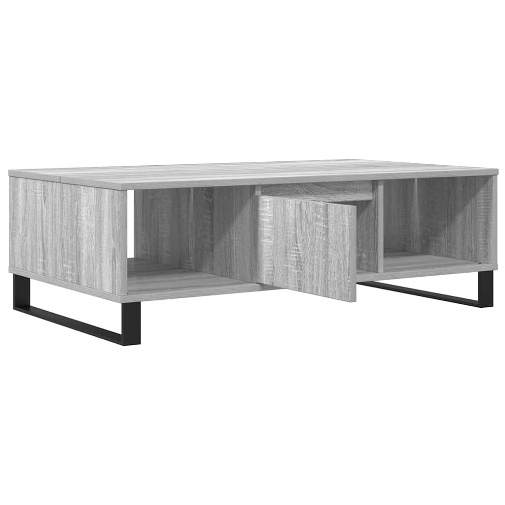 Table basse sonoma gris 104x60x35 cm bois d'ingénierie - XIOS