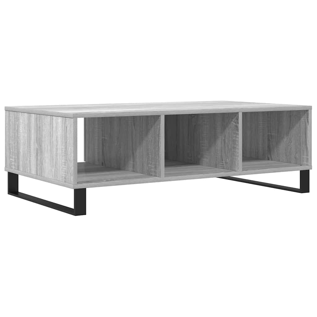 Table basse sonoma gris 104x60x35 cm bois d'ingénierie - XIOS