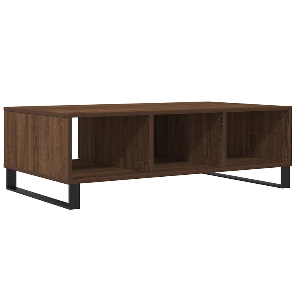 Table basse chêne marron 104x60x35 cm bois d'ingénierie - XIOS