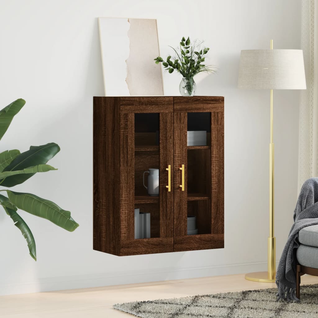 Armoire murale chêne marron 69,5x34x90 cm - XIOS