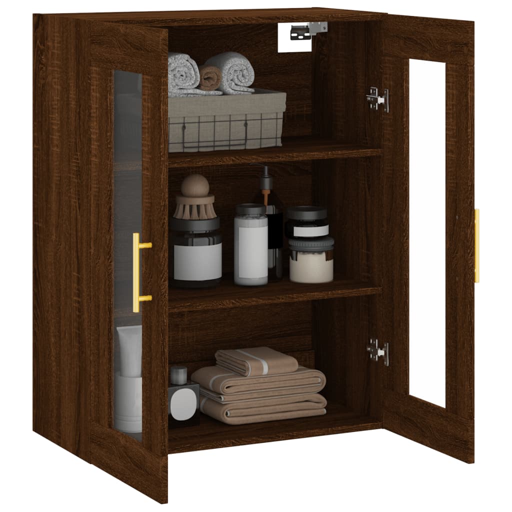 Armoire murale chêne marron 69,5x34x90 cm - XIOS