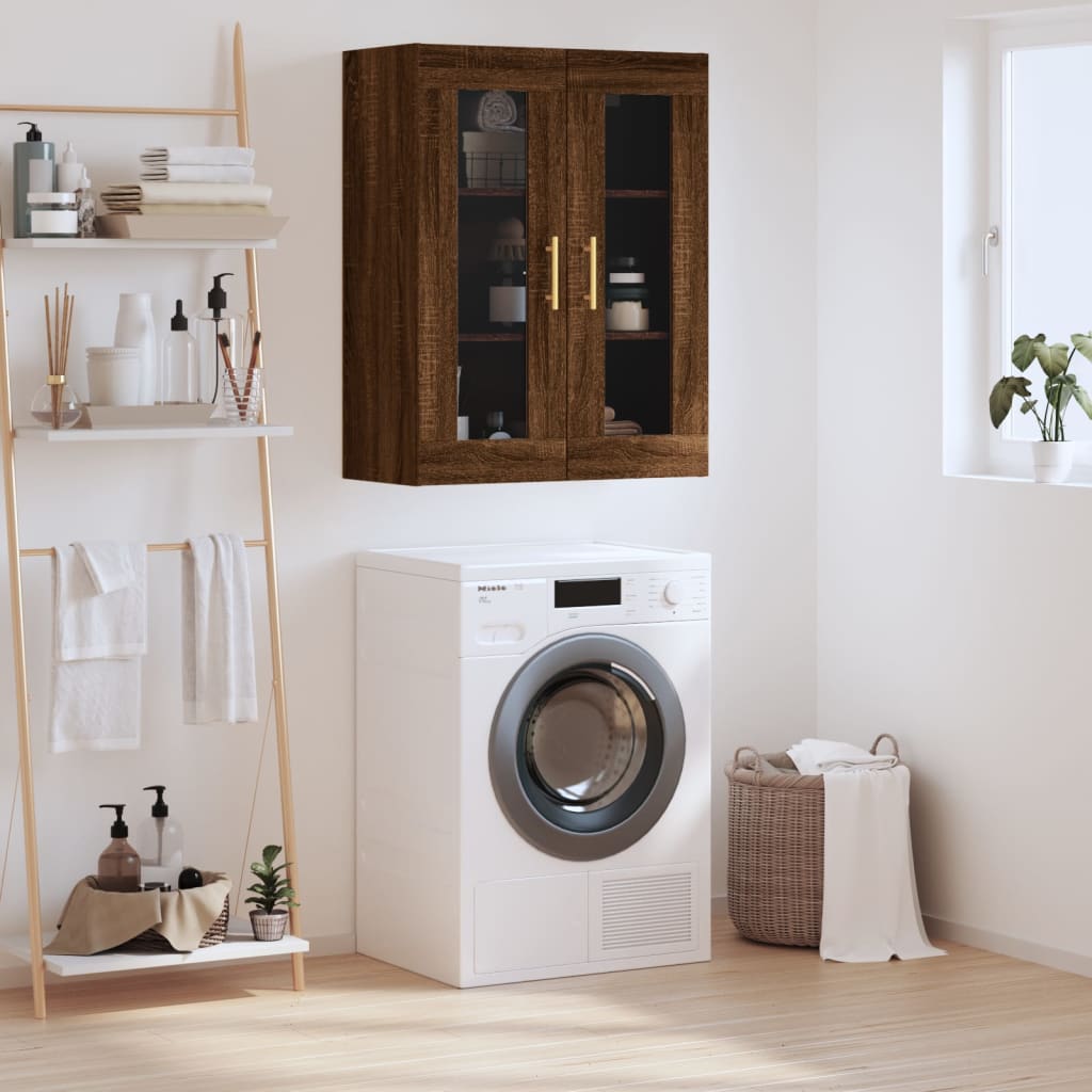 Armoire murale chêne marron 69,5x34x90 cm - XIOS