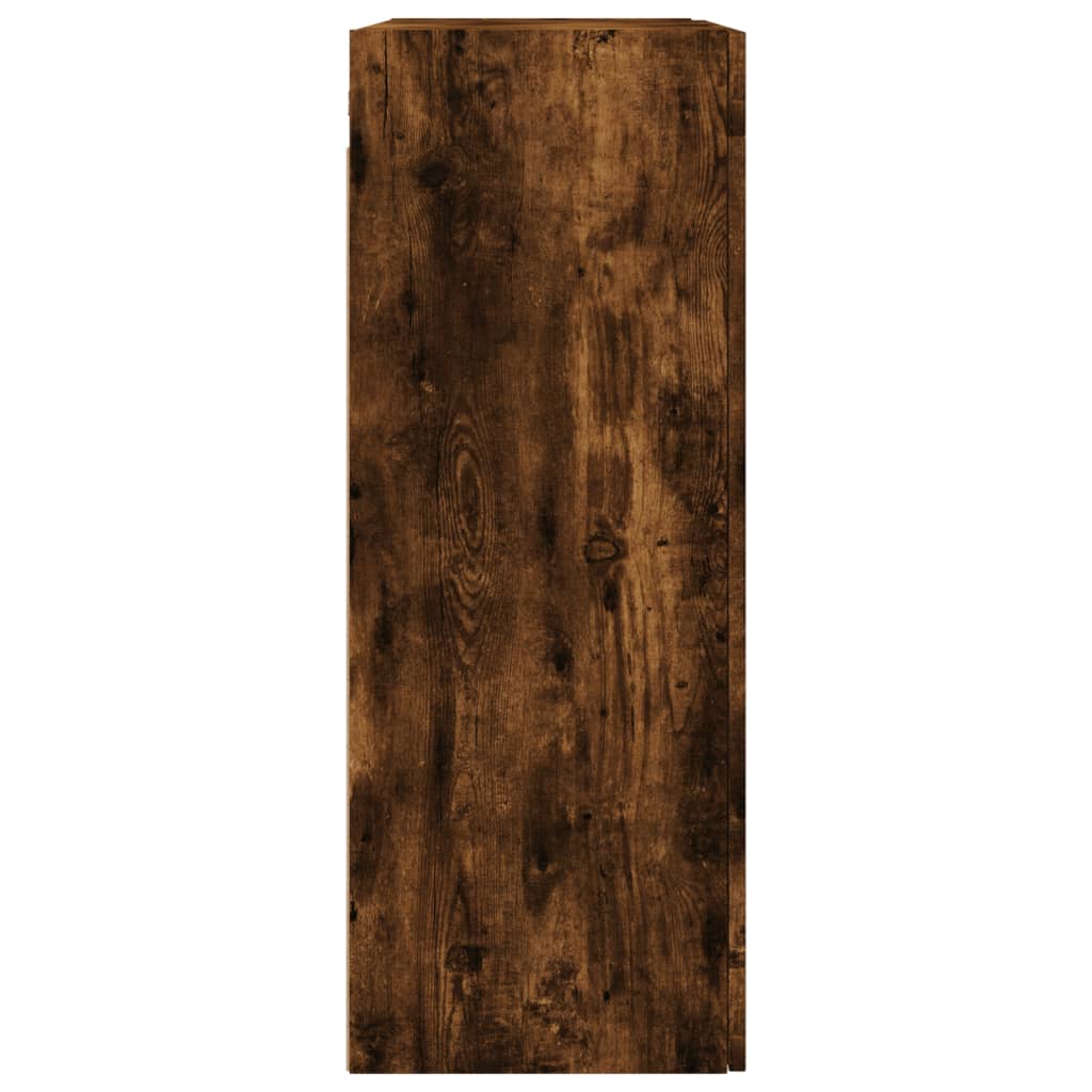 Armoire murale chêne fumé 69,5x34x90 cm - XIOS