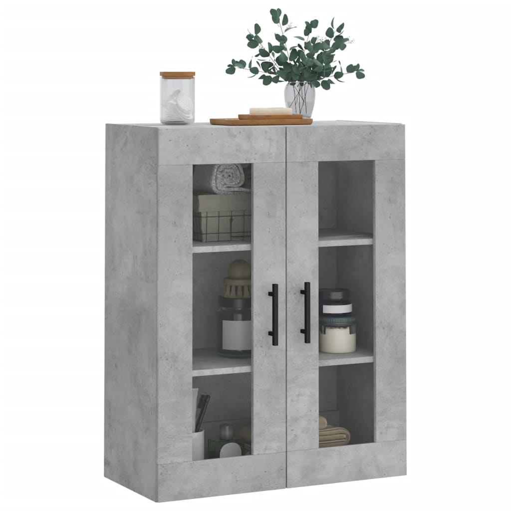 Armoire murale gris béton 69,5x34x90 cm - XIOS