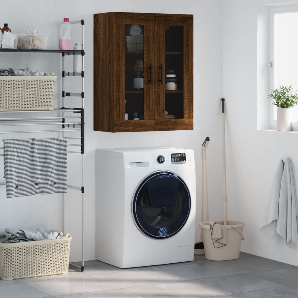 Armoire murale chêne marron 69,5x34x90 cm - XIOS