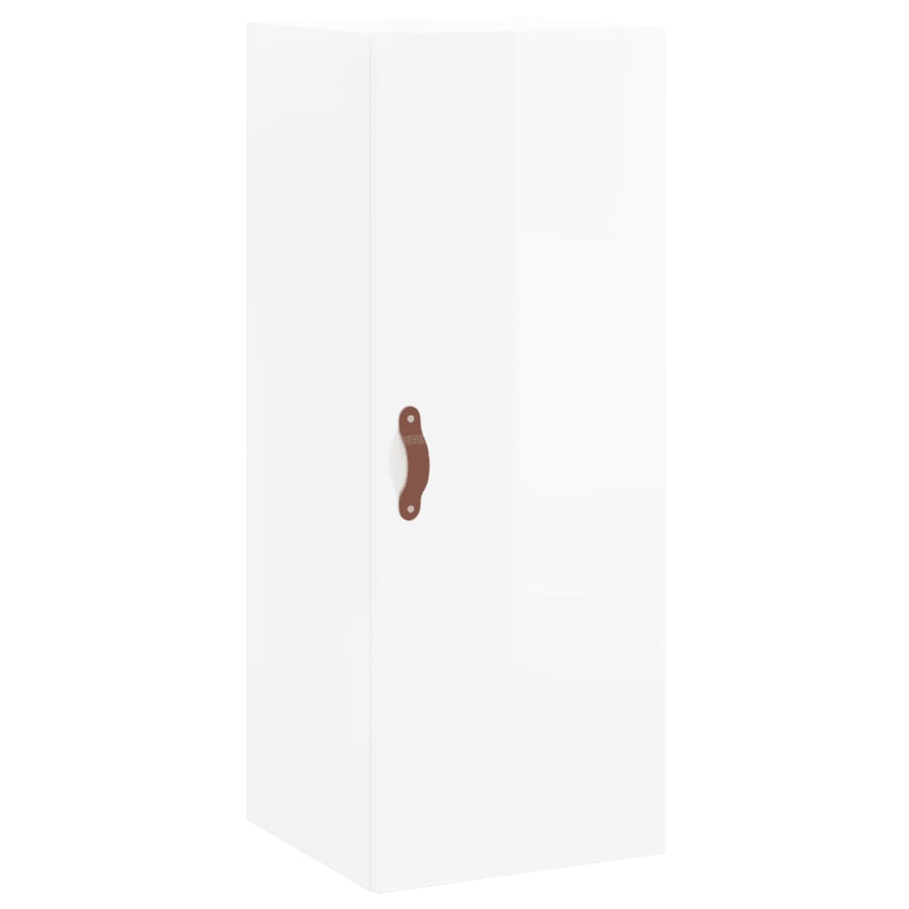 Armoire murale blanc brillant 34,5x34x90 cm - XIOS