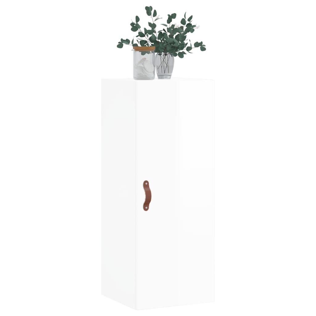 Armoire murale blanc brillant 34,5x34x90 cm - XIOS