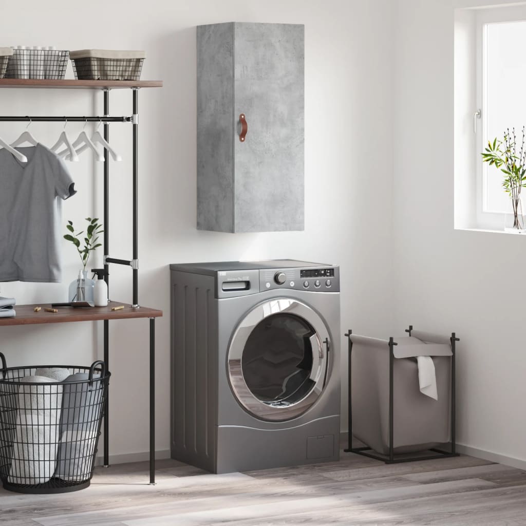 Armoire murale gris béton 34,5x34x90 cm - XIOS