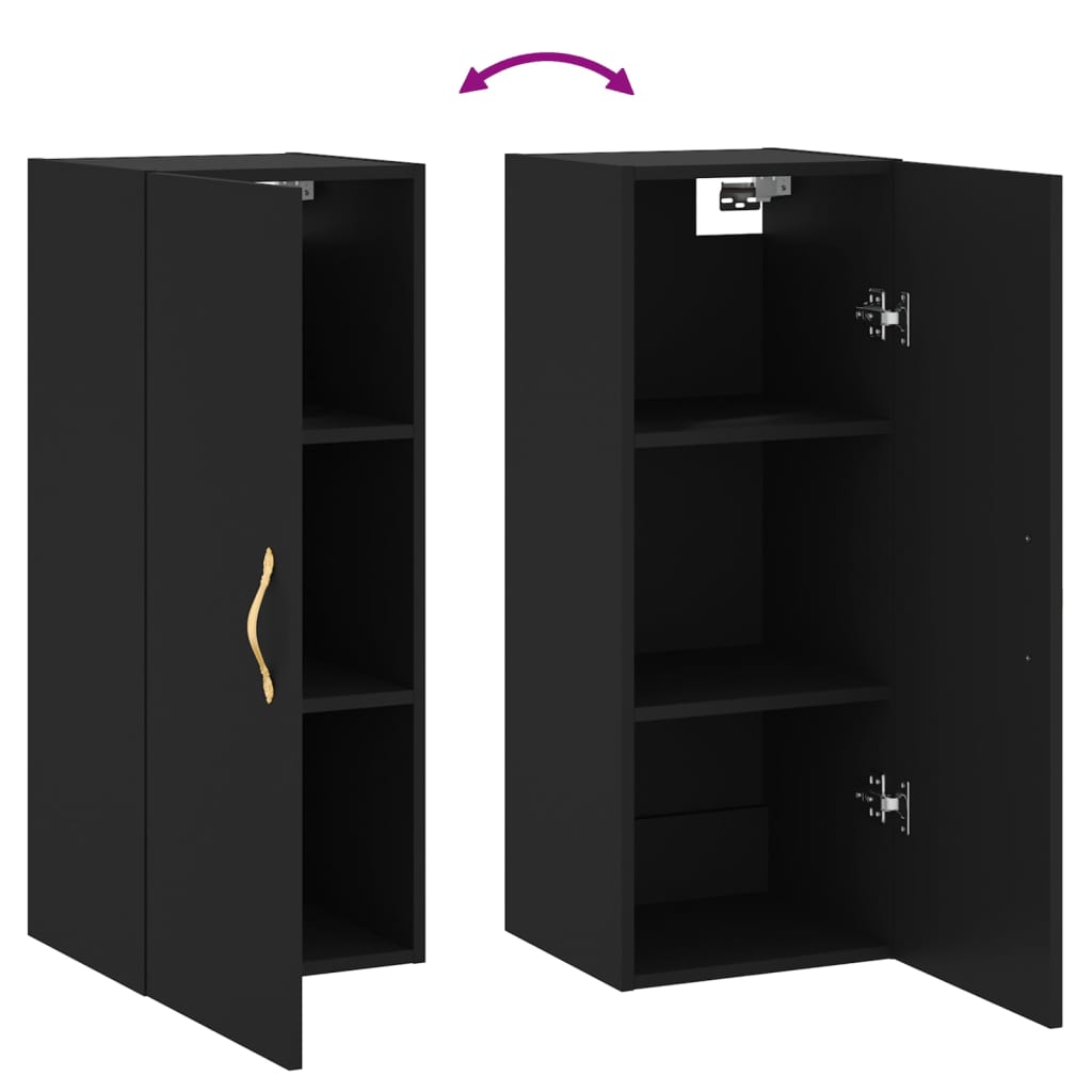 Armoire murale noir 34,5x34x90 cm - XIOS