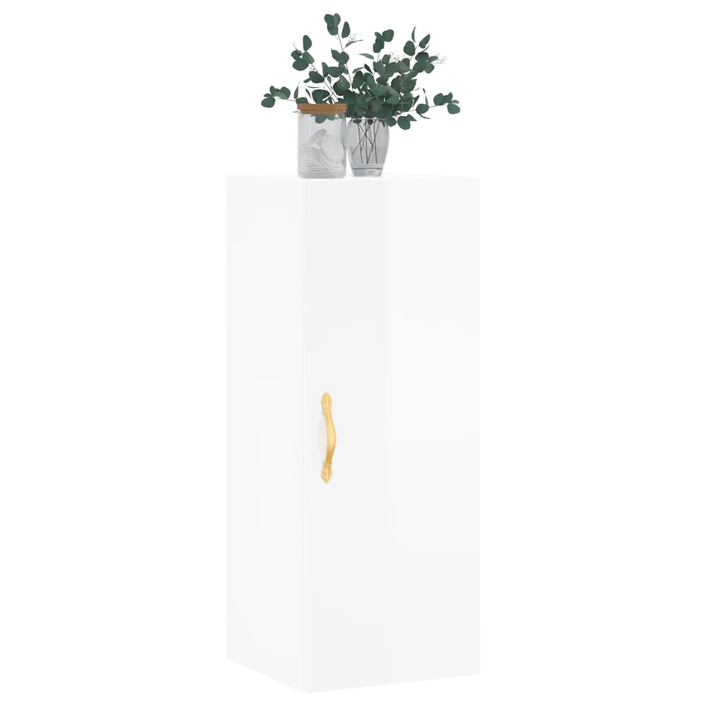 Armoire murale blanc brillant 34,5x34x90 cm - XIOS