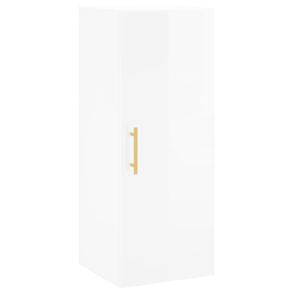 Armoire murale blanc brillant 34,5x34x90 cm - XIOS