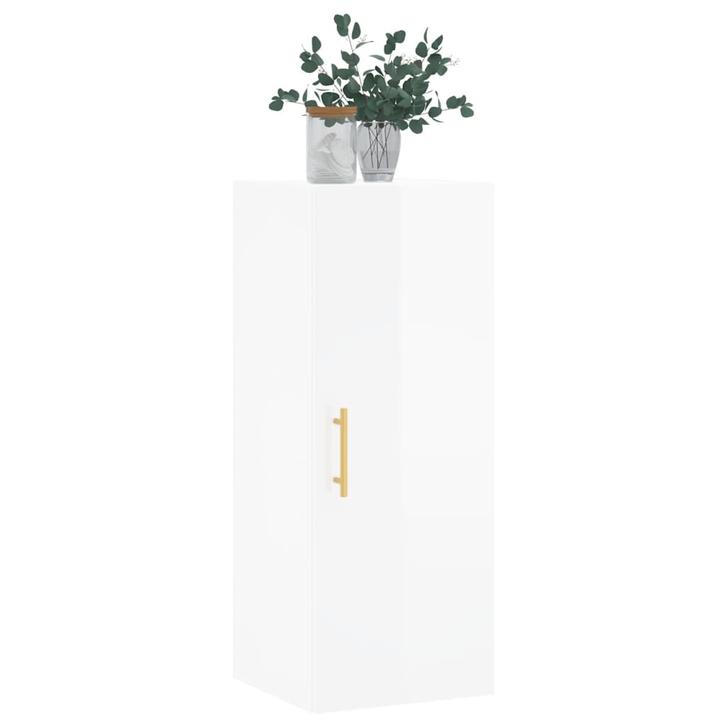 Armoire murale blanc brillant 34,5x34x90 cm - XIOS