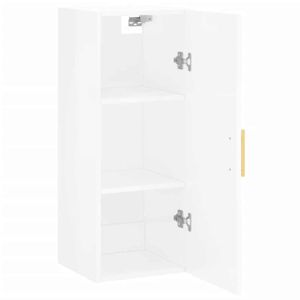 Armoire murale blanc brillant 34,5x34x90 cm - XIOS