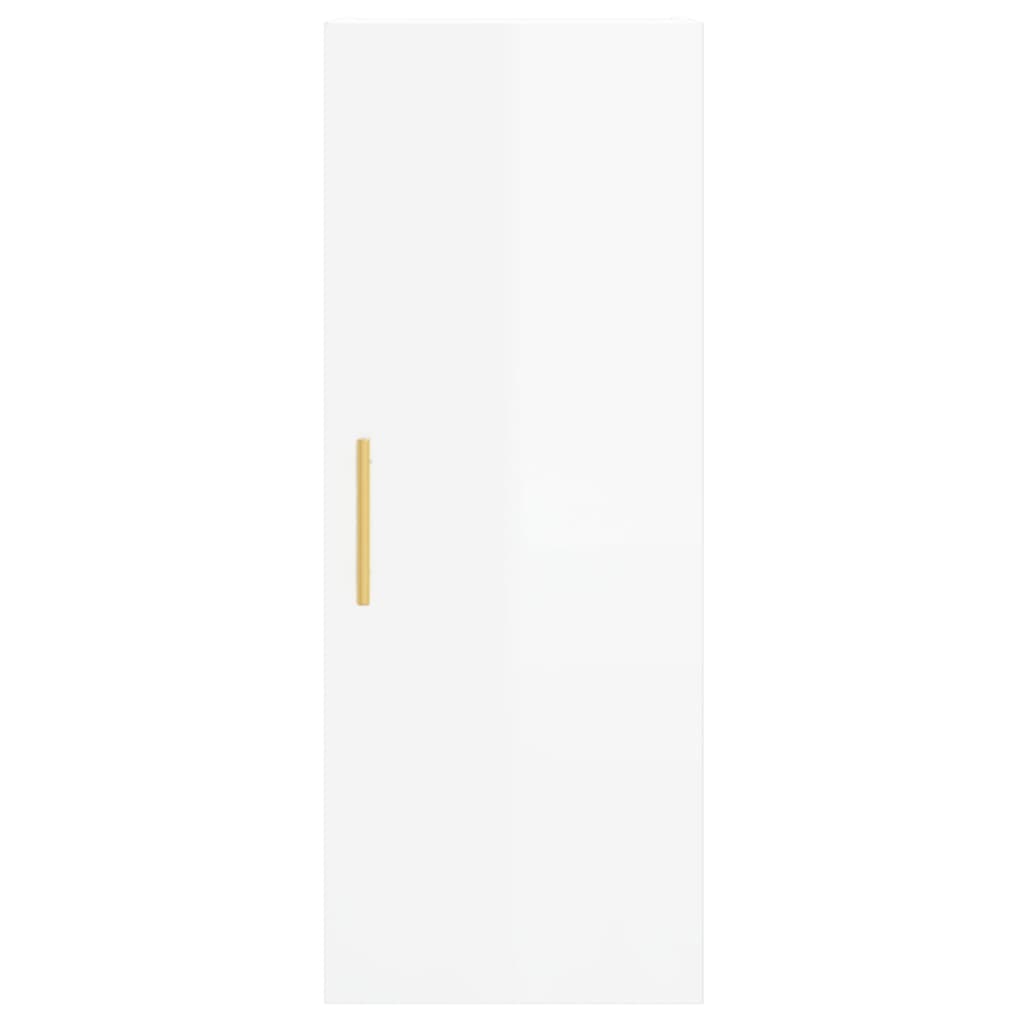 Armoire murale blanc brillant 34,5x34x90 cm - XIOS