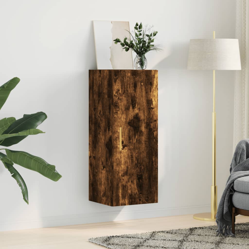 Armoire murale chêne fumé 34,5x34x90 cm - XIOS